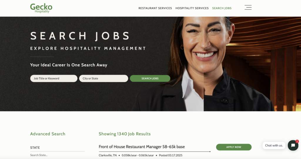 Gecko Jobs Page 